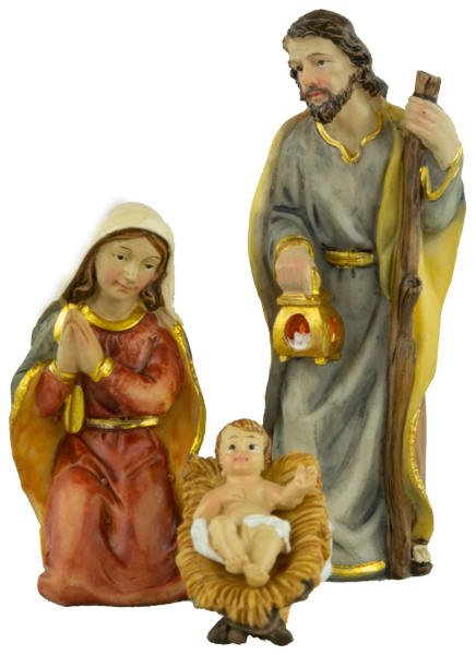 Traditionelle Weihnachtskrippe Roth inkl. 12-tlg. Figurensatz K 650-9, Maße Krippe: ca. 50 x 20 x 26 cm